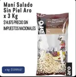 Makro Aro maní salado sin piel aro oferta