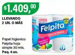 Supermercados Damesco Felpita papel higienico oferta
