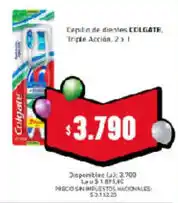 Cooperativa Obrera Colgate cepillo de dientes triple accion oferta
