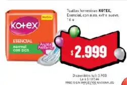Cooperativa Obrera Kotex toallas femeninas oferta