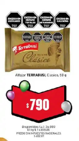 Cooperativa Obrera Terrabusí alfajor clásico oferta