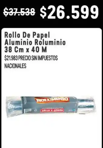 Roluminio rollo de papel