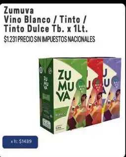 Makro Zumuva vino blanco / tinto / tinto dulce tb. oferta