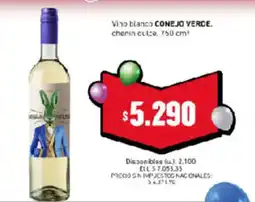 Cooperativa Obrera Conejo verde vino blanco oferta