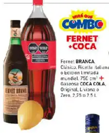 Cooperativa Obrera Fernet combó fernet + coca oferta