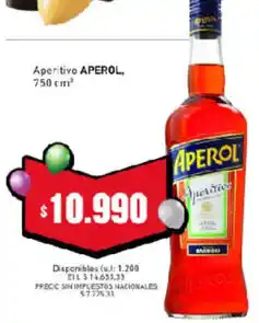 Cooperativa Obrera Aperol aperitivo oferta