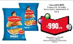 Cooperativa Obrera Lucchetti fideos codito oferta