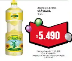 Cooperativa Obrera Cañuelas aceite de girasol oferta
