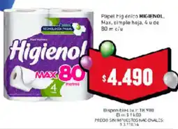 Cooperativa Obrera Higienol papel higiénico oferta