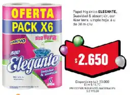 Cooperativa Obrera Elegante papel higiénico oferta