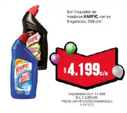 Cooperativa Obrera Harpic gel limpiador de inodoros varios fragancias oferta