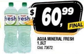 Supermercados Yaguar Agua Mineral Fresh 1.5Lt oferta