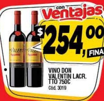 Supermercados Yaguar Vino Don Valentin Lacr. Tto 750c oferta