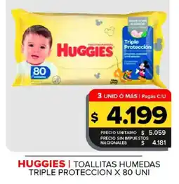 Carrefour Maxi Huggies toallitas humedas triple proteccion oferta