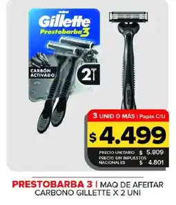 Carrefour Maxi Gillette prestobarba 3 oferta