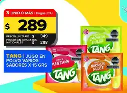 Carrefour Maxi Tang jugo en polvo varios sabores oferta
