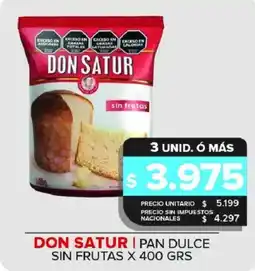 Carrefour Maxi Don satur pan dulce sin frutas oferta