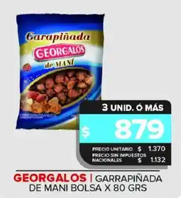 Carrefour Maxi Georgalos garapiñada de mani oferta