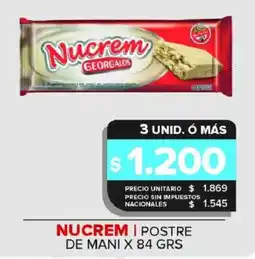 Carrefour Maxi Nucrem postre de mani oferta