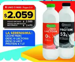 Carrefour Maxi La serenisima leche parc desc 0 lactosa/ desc s lact protein oferta