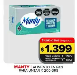 Carrefour Maxi Manty alimento en pan para untar oferta