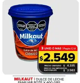 Carrefour Maxi Milkaut dulce de leche clásico oferta