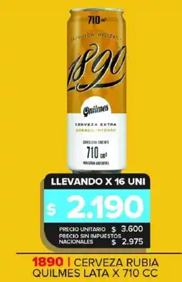 Carrefour Maxi Quilmes cerveza rubia 1890 oferta