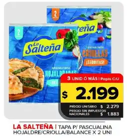 Carrefour Maxi La saltena tapa p/ pascualina hojaldre/criolla/balance oferta