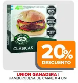 Carrefour Maxi Union ganadera hamburguesa de carne oferta