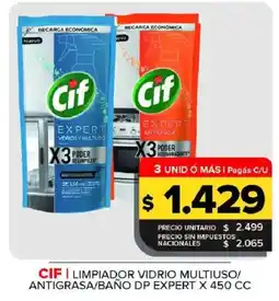 Carrefour Maxi Cif limpiador vidrio multiuso/antigrasa/baño dp expert oferta