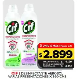 Carrefour Maxi Cif desinfectante aerosol oferta