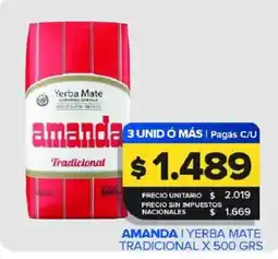 Carrefour Maxi Amanda yerba mate tradicional oferta