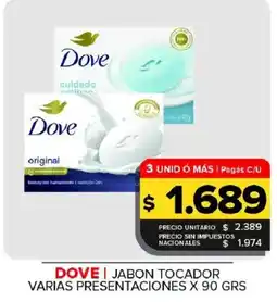 Carrefour Maxi Dove jabon toador oferta