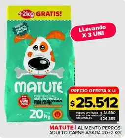 Carrefour Maxi Matute alimento perros adulto carne asada oferta