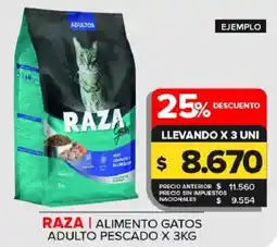 Carrefour Maxi Raza alimento gatos adulto pescado oferta