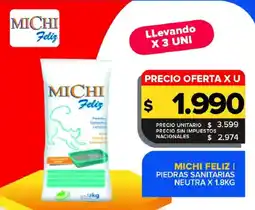 Carrefour Maxi Michi feliz piedras sanitarias neutra oferta