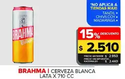 Carrefour Maxi Brahma cerveza blanca oferta