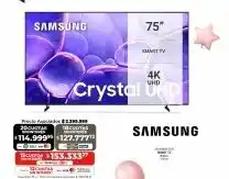 Cooperativa Obrera Samsung tv 75 pulgadas crystal uhd oferta