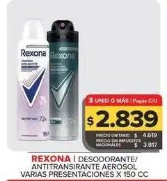 Carrefour Maxi Rexona - desodorante oferta