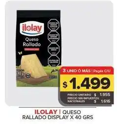 Carrefour Maxi Ilolay - queso rallado display oferta