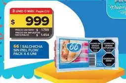 Carrefour Maxi 66 - salchicha sin piel flow pack oferta
