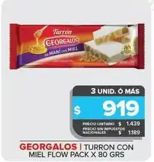 Carrefour Maxi Georgalos - turrón de maní con miel oferta