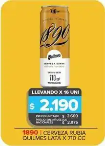Carrefour Maxi Quilmes - cerveza rubia quilmes lata oferta