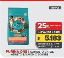 Carrefour Maxi Purina one - alimento gatos adulto salmon oferta