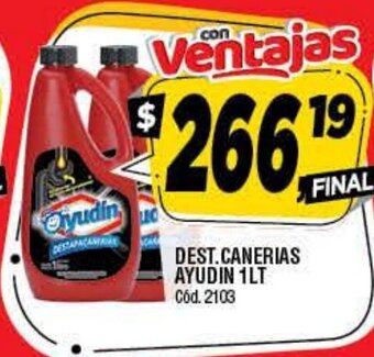 Supermercados Yaguar Dest,Canerias Ayudin 1Lt oferta