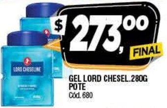 Supermercados Yaguar Gel Lord Chesel.280g Pote oferta