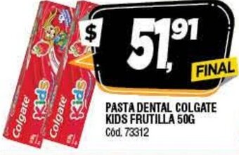 Supermercados Yaguar Pasta Dental Colgate Kids Frutilla 50g oferta