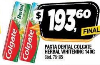 Supermercados Yaguar Pasta Dental Colgate Herbal Whitening 140g oferta