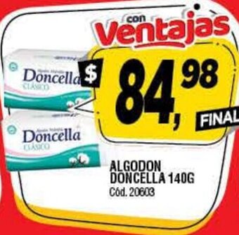 Supermercados Yaguar Algodon Doncella 140g oferta