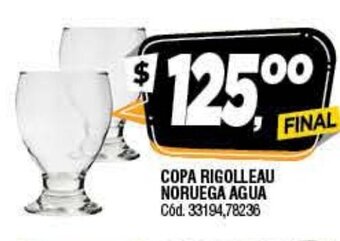 Supermercados Yaguar Copa Rigolleau Noruega Agua oferta